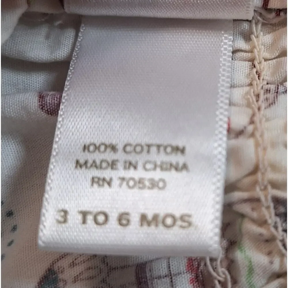 Janie and Jack Cream & Pink Hot Air Balloon Smocked Print Blouse  Sz 3-6m #1866